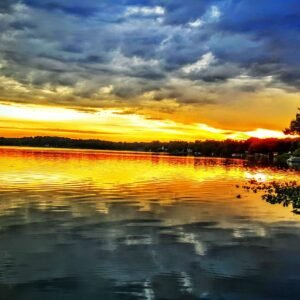 Sunrise Reflection on Fine Lake
