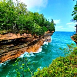 Waves Crashing Landscape